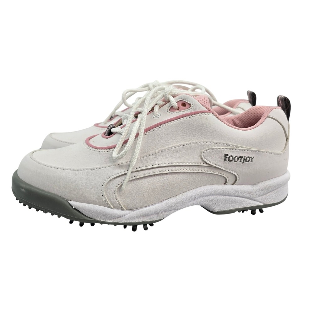 FootJoy SunJoys Womens White Pink Spiked Golf Shoes 48703 Size 8M NWOTB